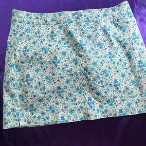 📌croft & barrow Easy Pull-On  Comfy Floral Plus Size Skort